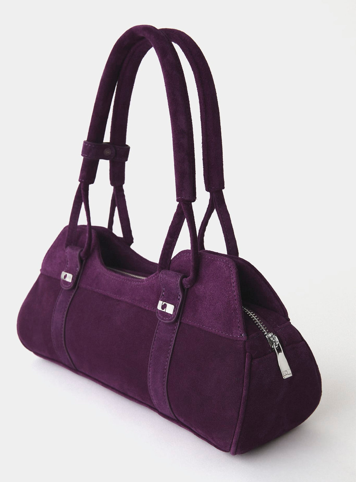 JANE AUBERGINE SUEDE BAG