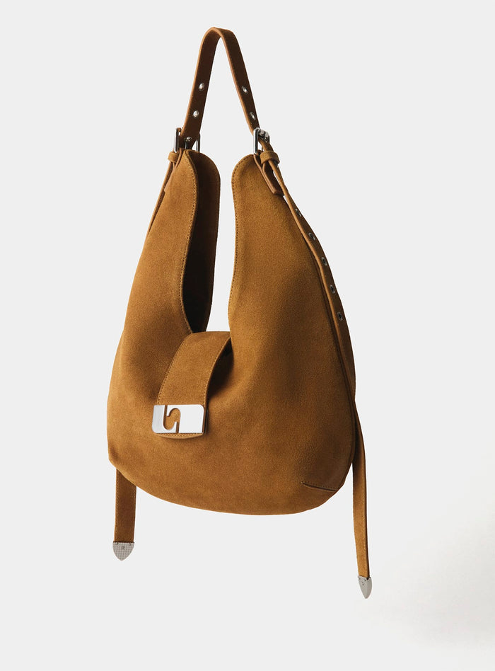 VIXEN CAMEL SUEDE BAG