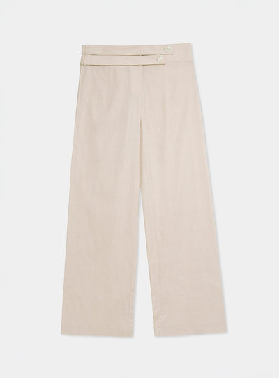 CAMILA ECRU LINEN PANTS