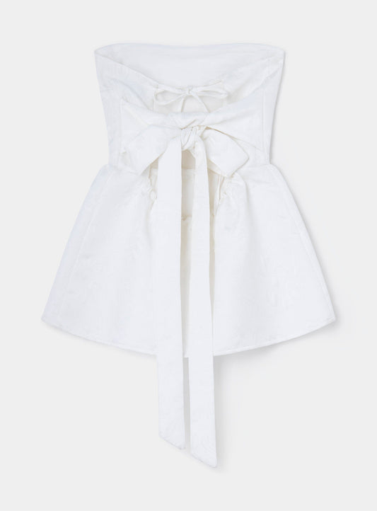 CECILE WHITE STRAPLESS TOP
