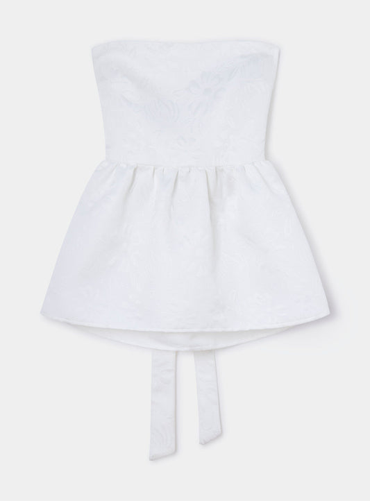 CECILE WHITE STRAPLESS TOP