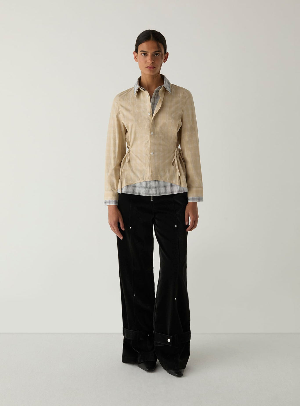 CHAPELL BEIGE SQUARED LAYERED SHIRT