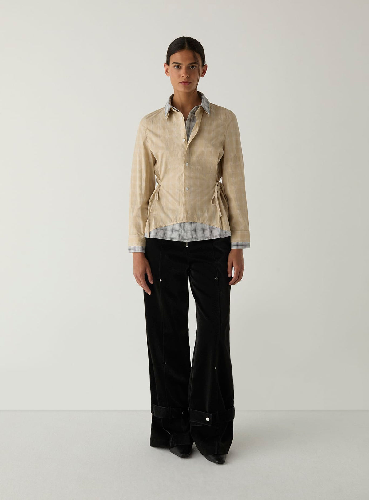 CHAPELL BEIGE SQUARED LAYERED SHIRT