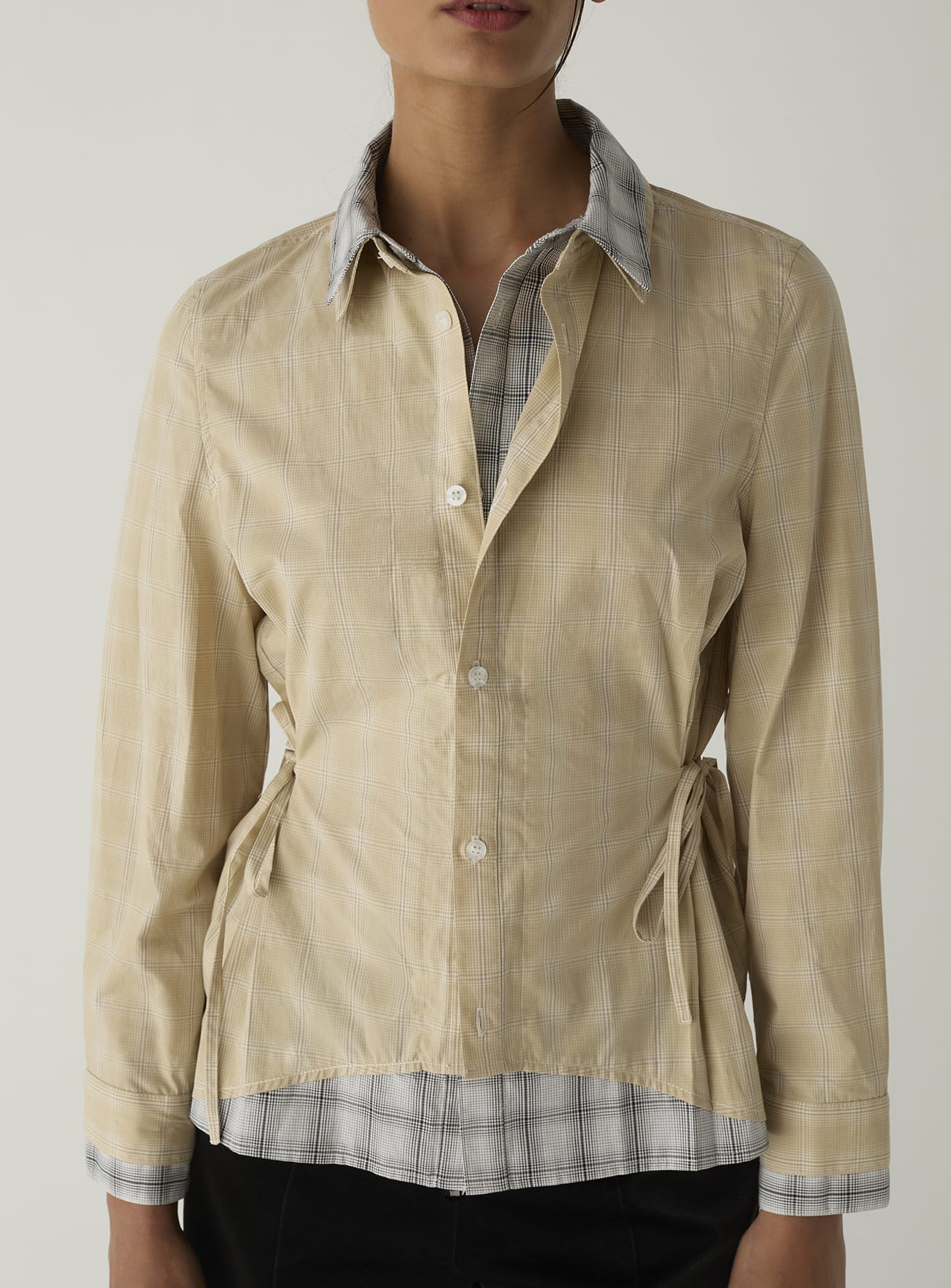 CHAPELL BEIGE SQUARED LAYERED SHIRT