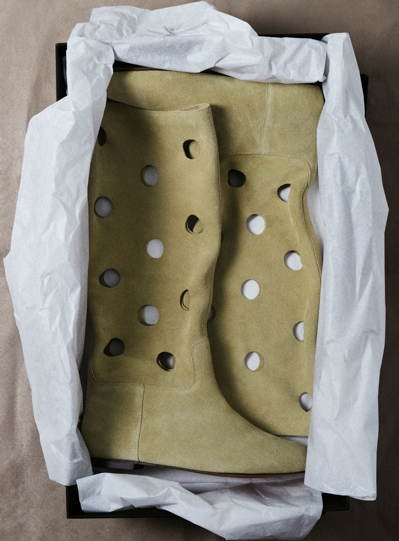 CLOE CUT-OUT SUEDE BOOTS
