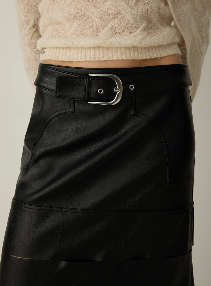 CLOSH BLACK MIDI SKIRT