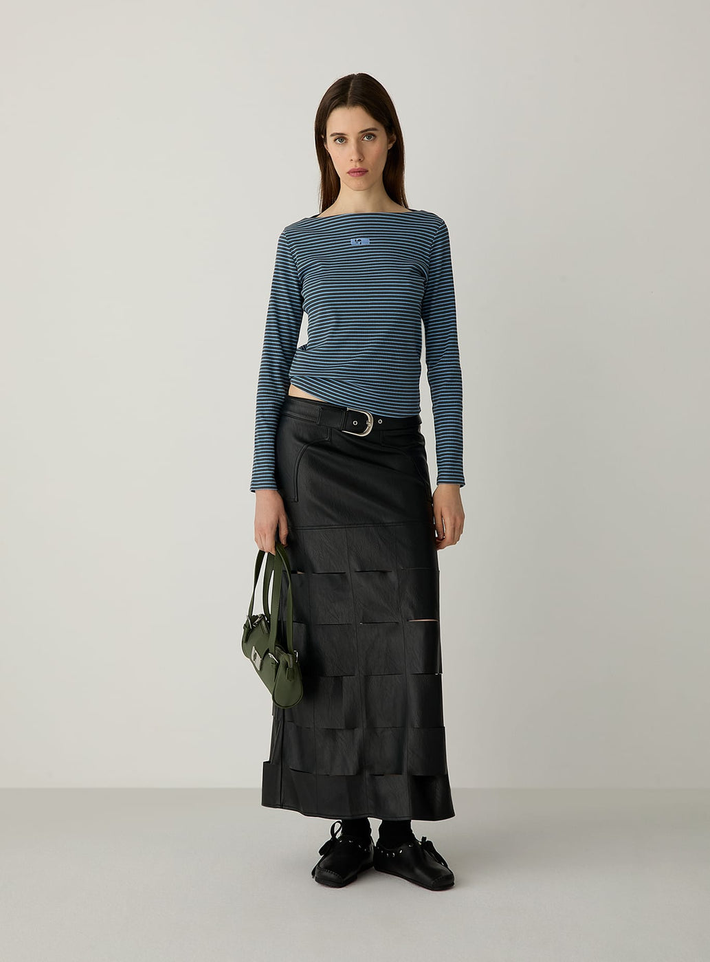 EMORY BLUE STRIPED LONG SLEEVE T-SHIRT