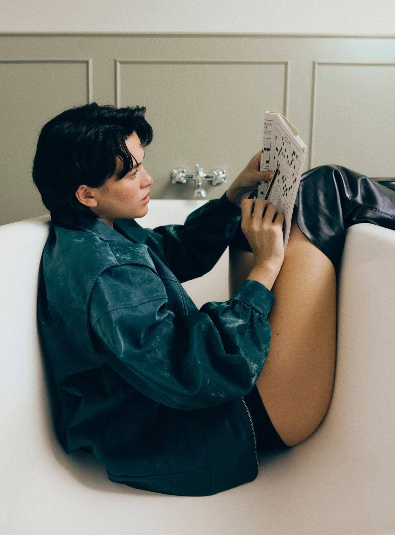 CUPIDO TEAL GREEN BOMBER JACKET