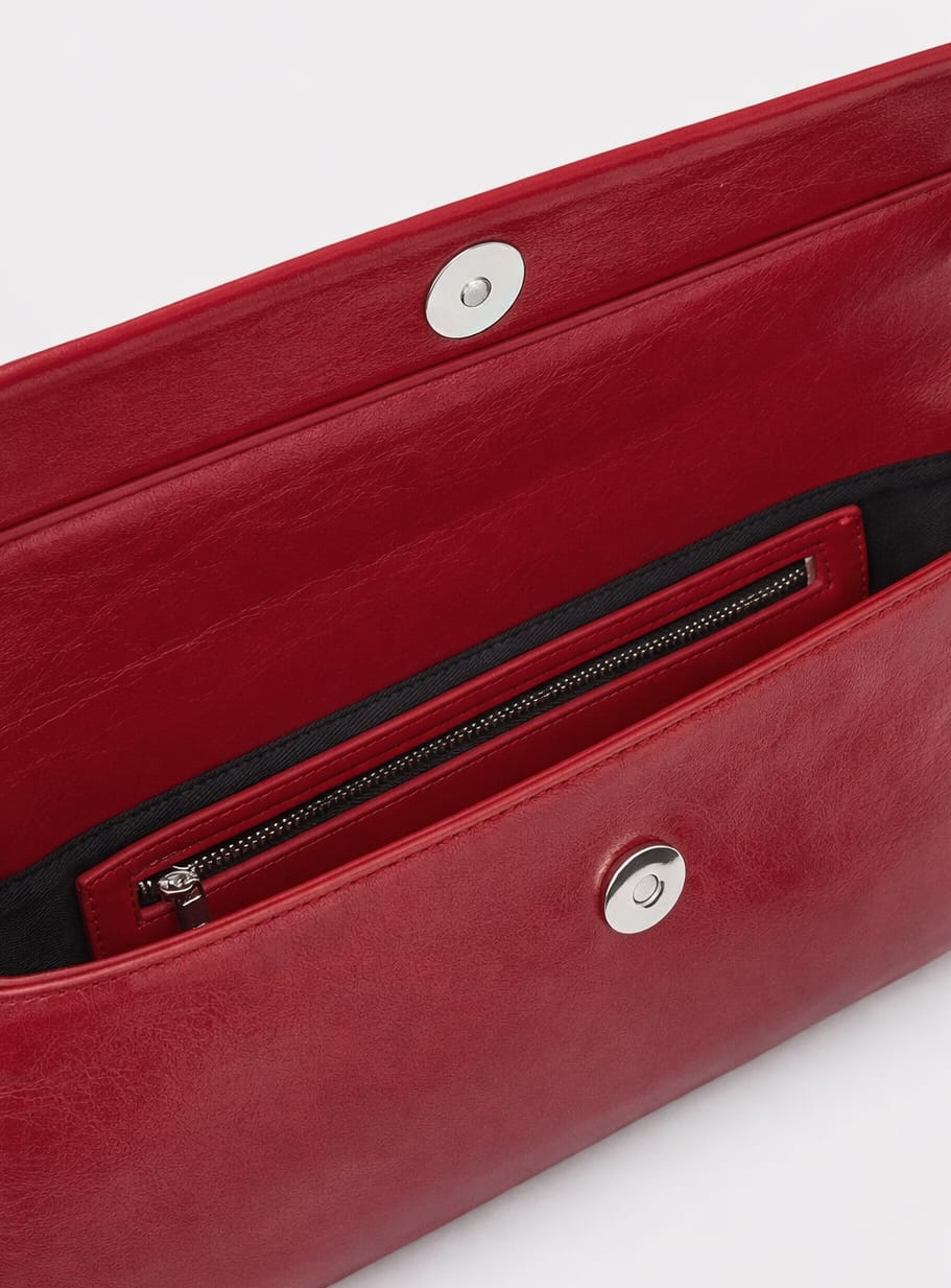 MIRANDA RED BRAIDED BAG