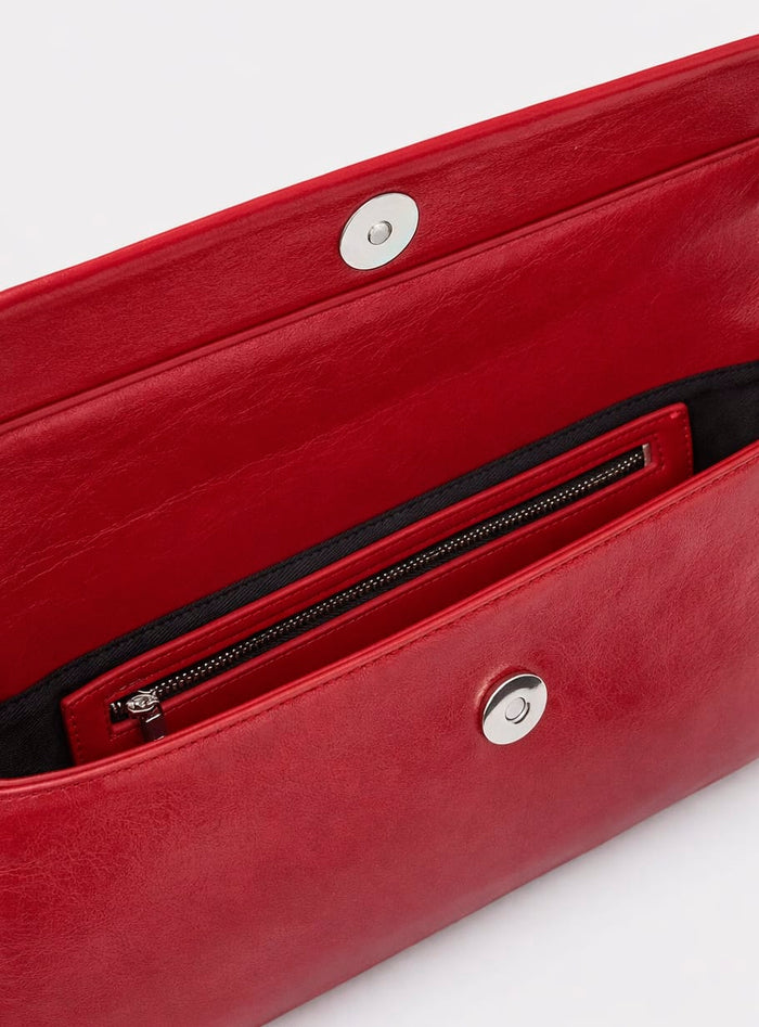 MIRANDA RED BRAIDED BAG