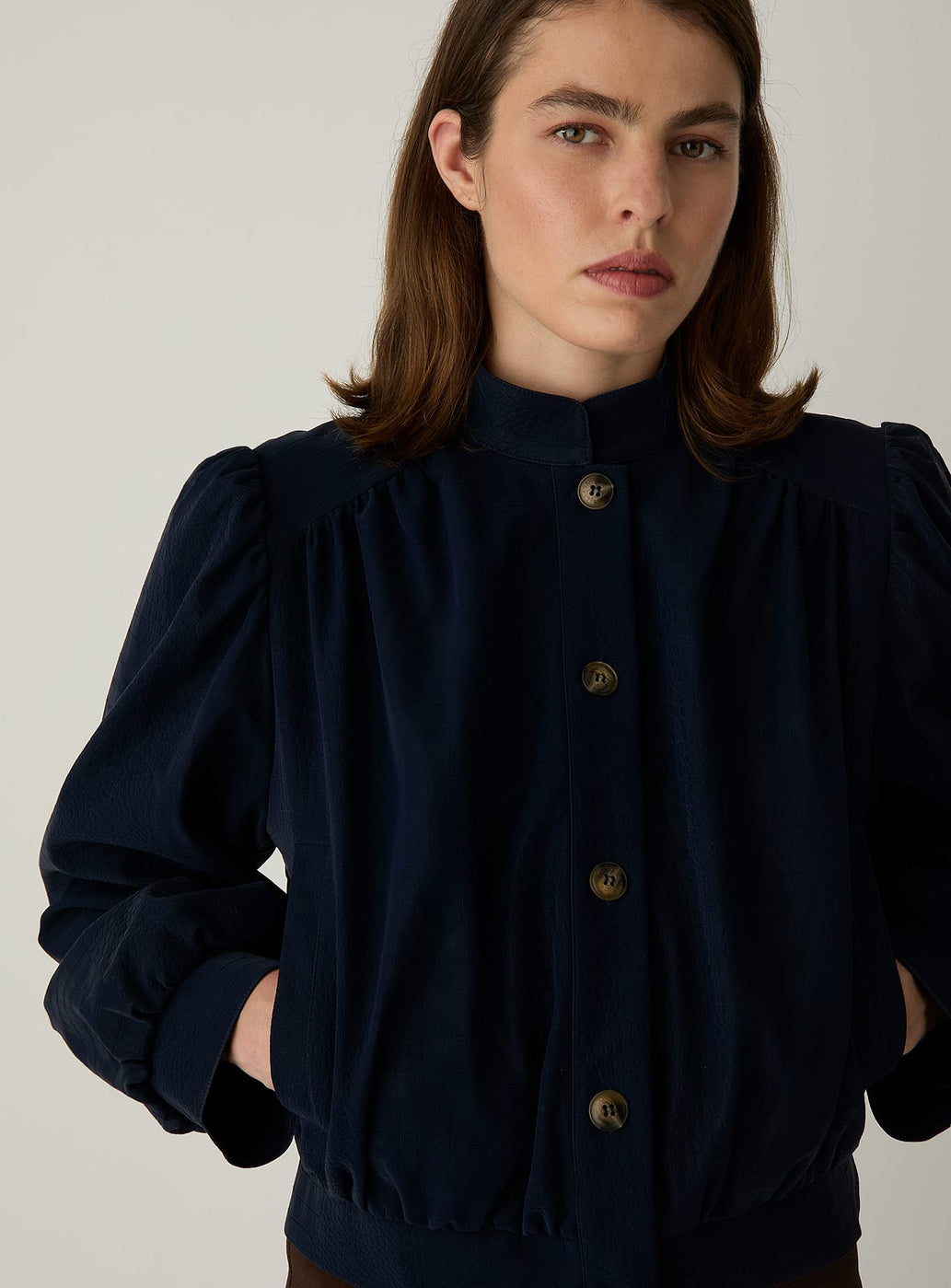 DARCY NAVY BOMBER JACKET