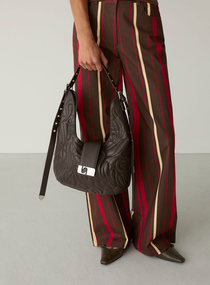 VIXEN BROWN LEATHER PADDED BAG
