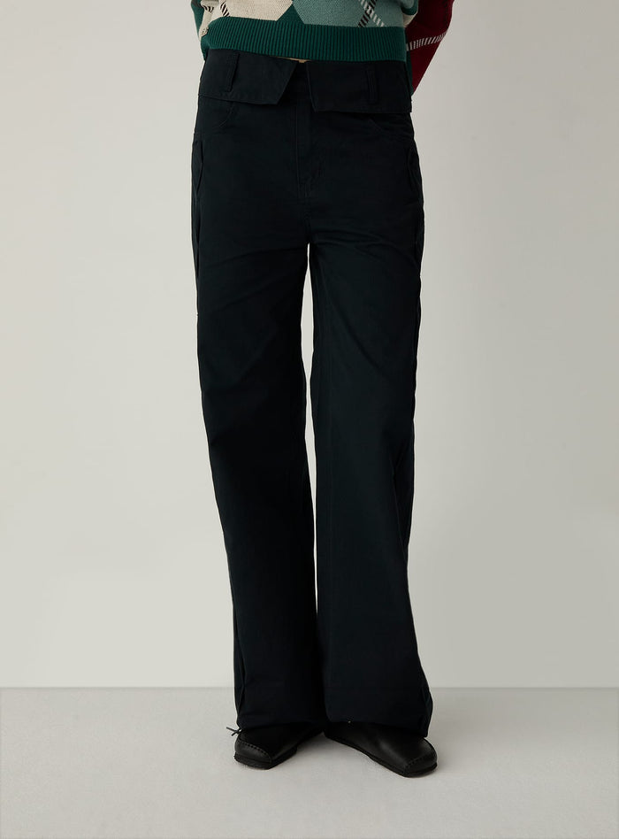 ELOWA BLACK SERGE PANTS