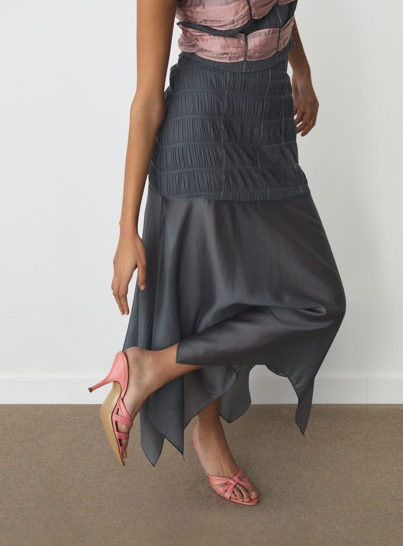 RAMY GREY TEXTURED SKIRT