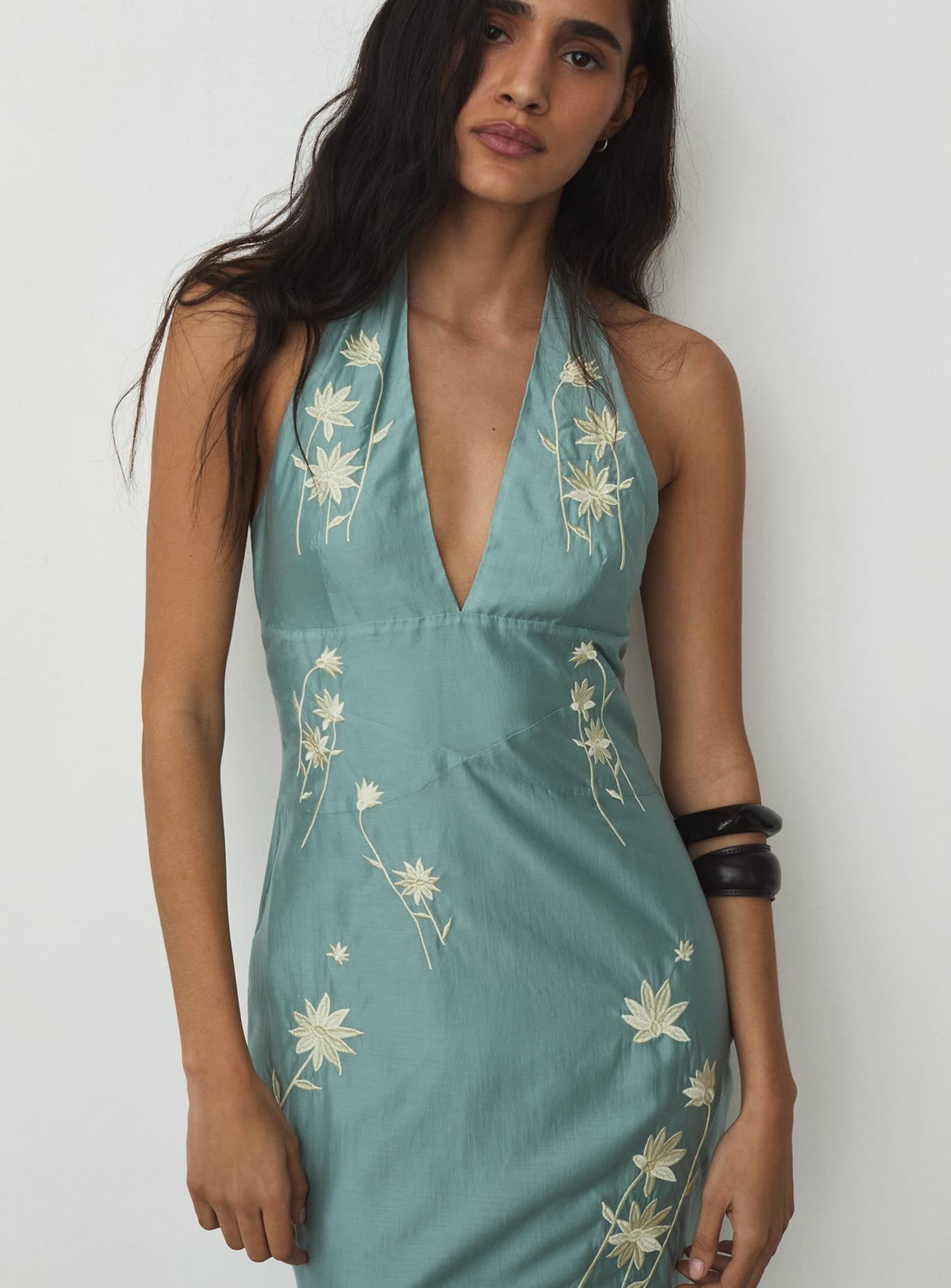 ELIA BLUE MIDI DRESS