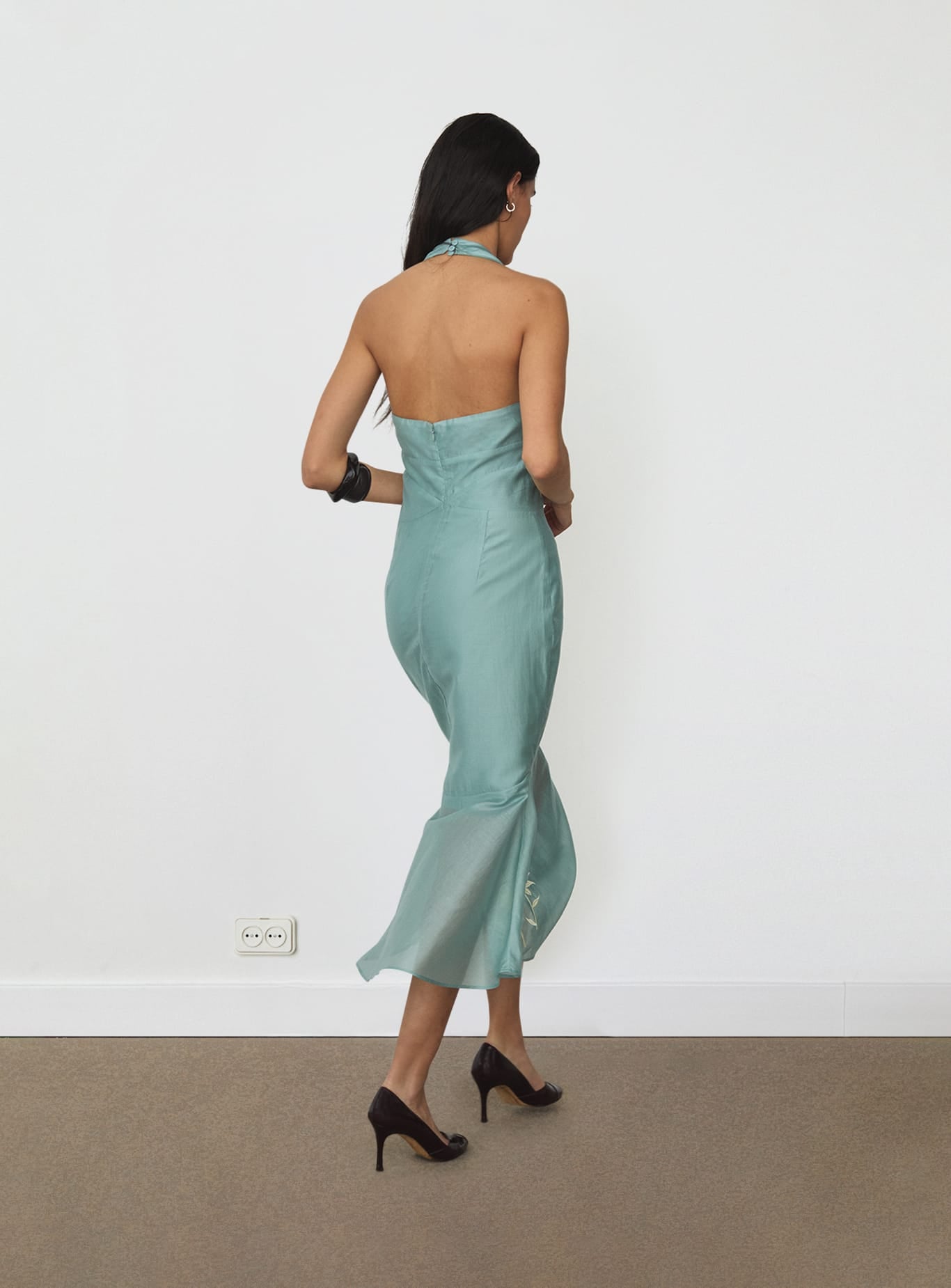 ELIA BLUE MIDI DRESS