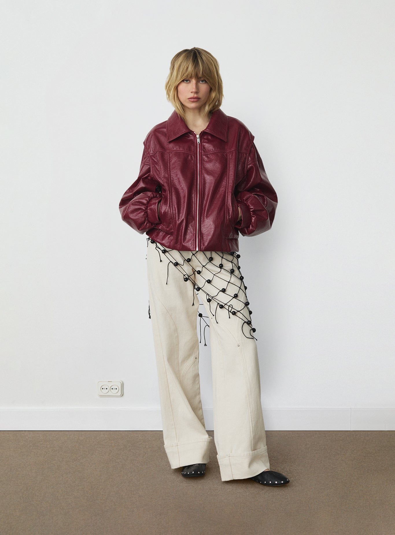 CUPIDO RED BOMBER JACKET