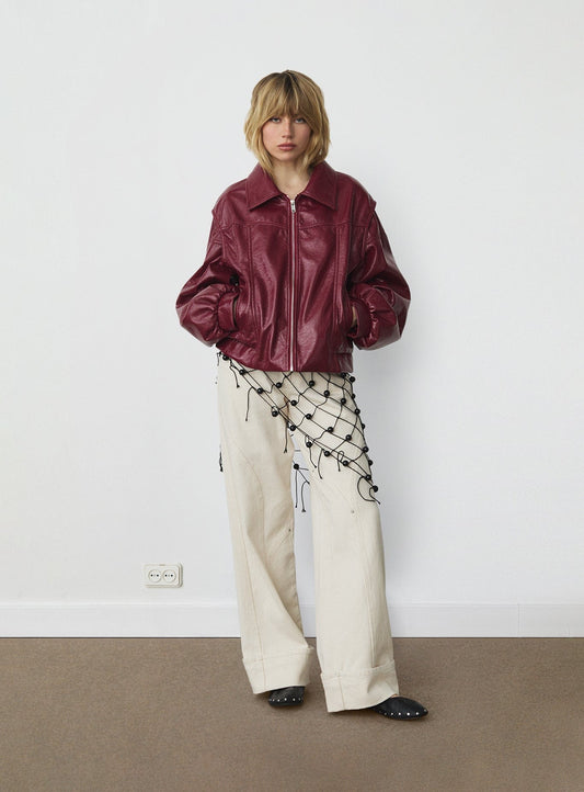 CUPIDO RED BOMBER JACKET