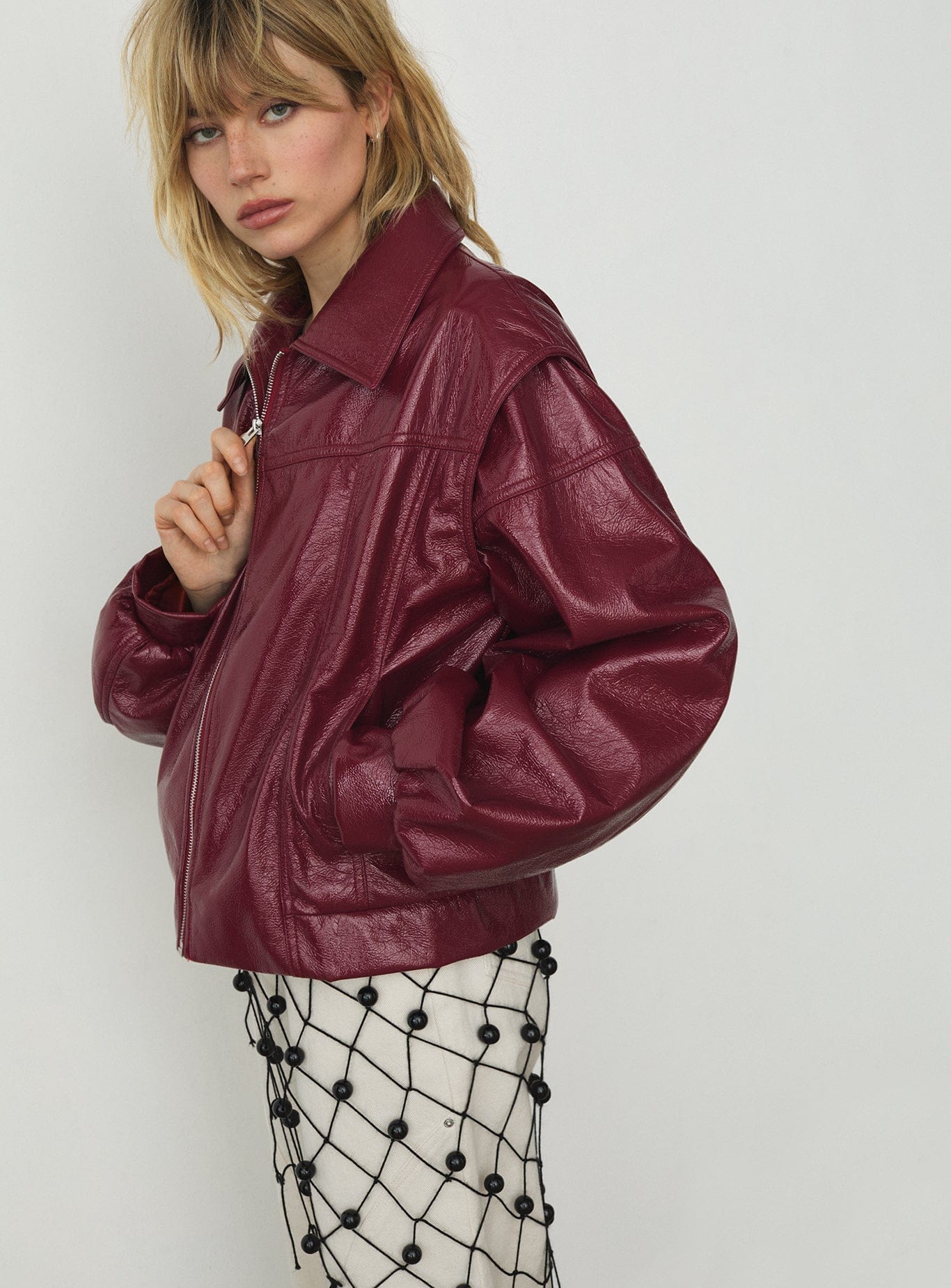 CUPIDO RED BOMBER JACKET