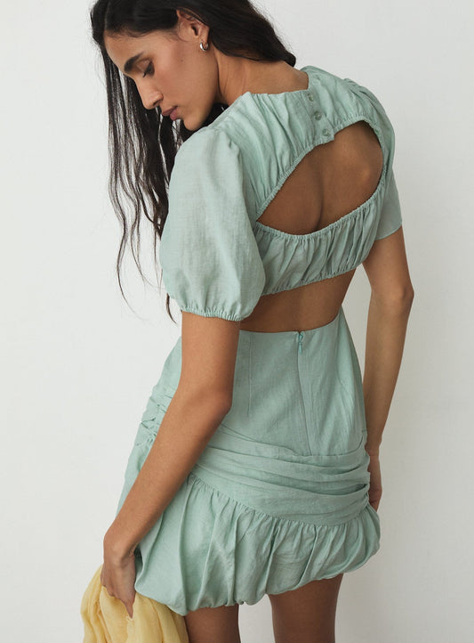 CARINA LIGHT BLUE SHORT DRESS