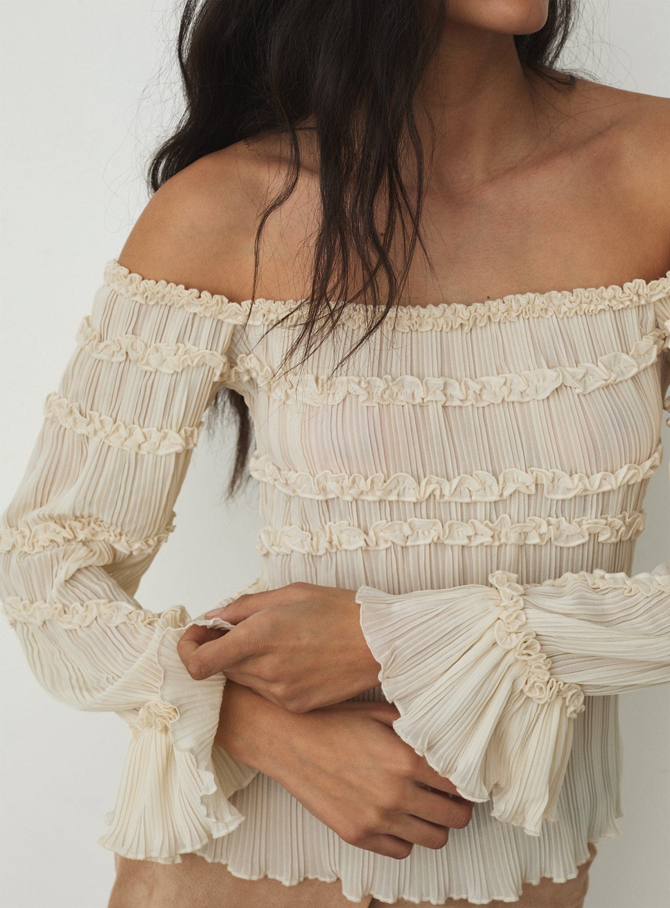 PETRA ECRU TEXTURED BLOUSE