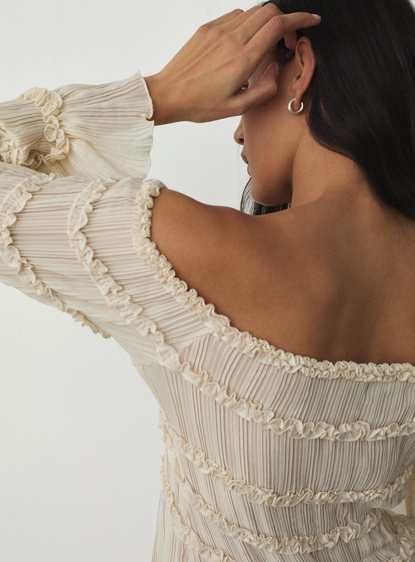 PETRA ECRU TEXTURED BLOUSE