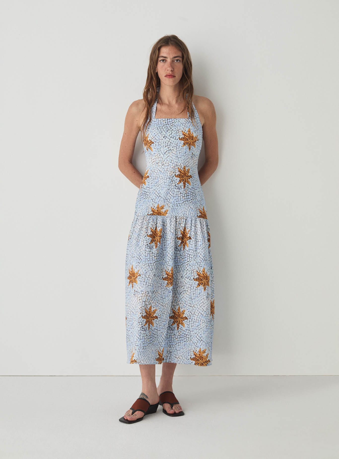 CAELI BLUE MIDI DRESS