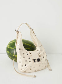 VIXEN ECRU STUDS BAG