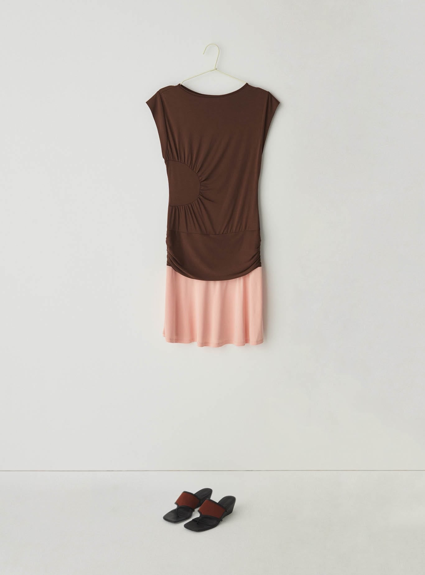 FIORA BROWN SHORT DRESS