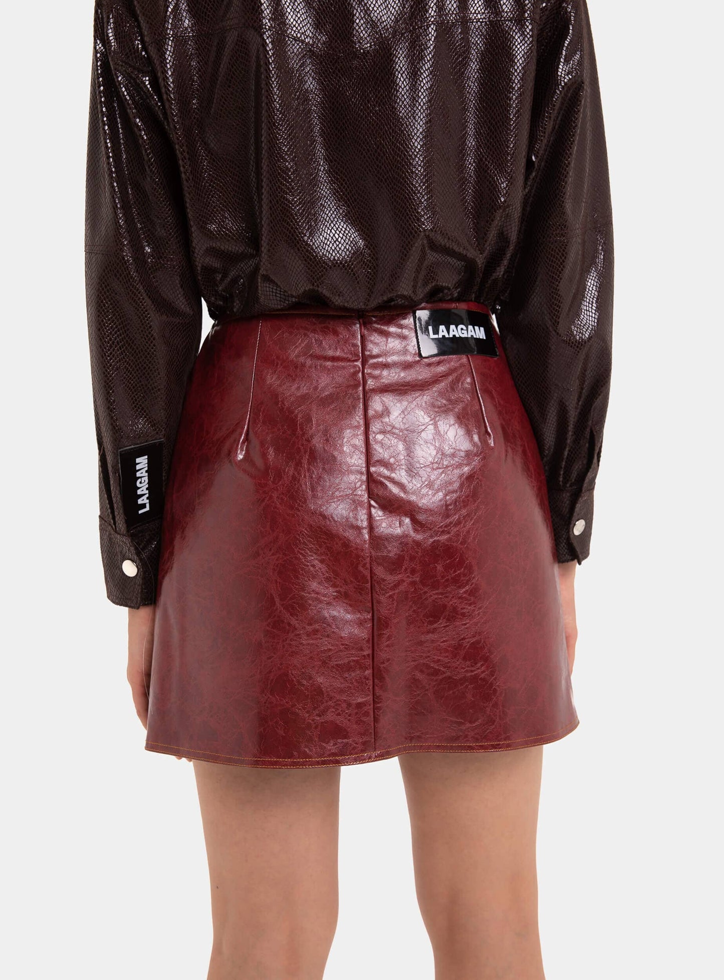 FRANKIE FAUX LEATHER SKIRT