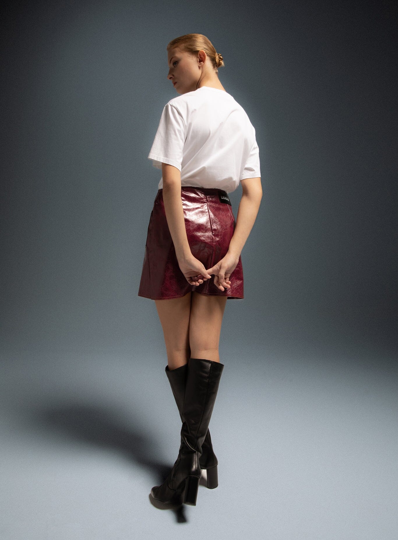 FRANKIE FAUX LEATHER SKIRT