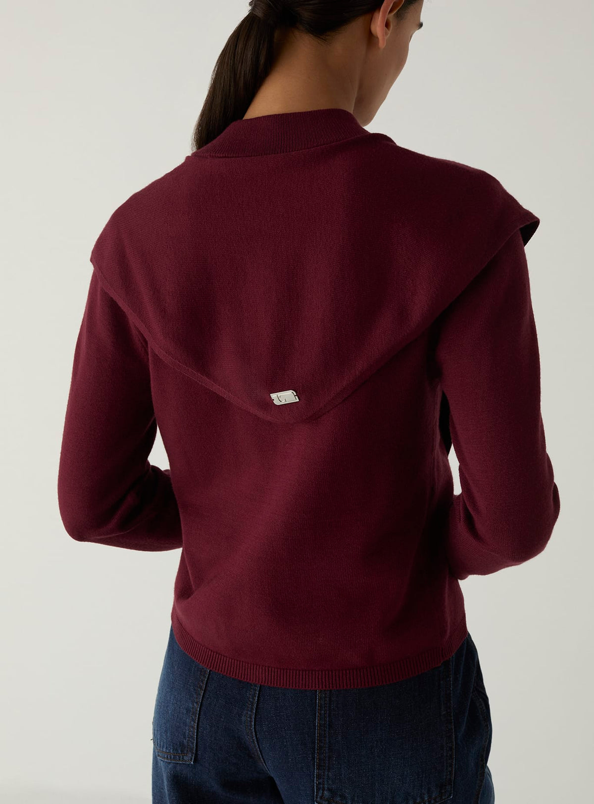 FRIDA PLUM ZIPPER KNIT