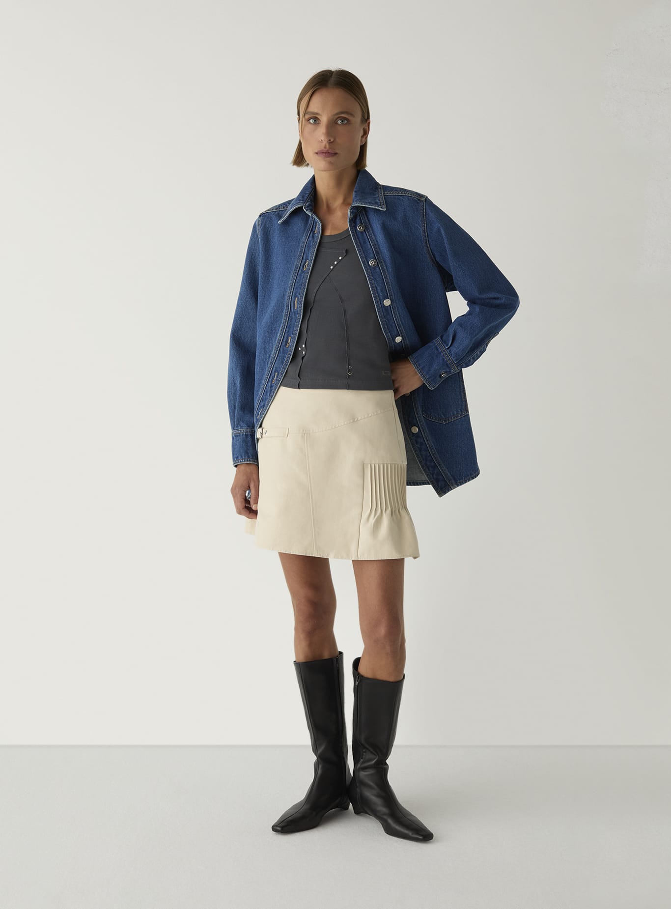 NO BOYFRIEND DENIM OVERSHIRT