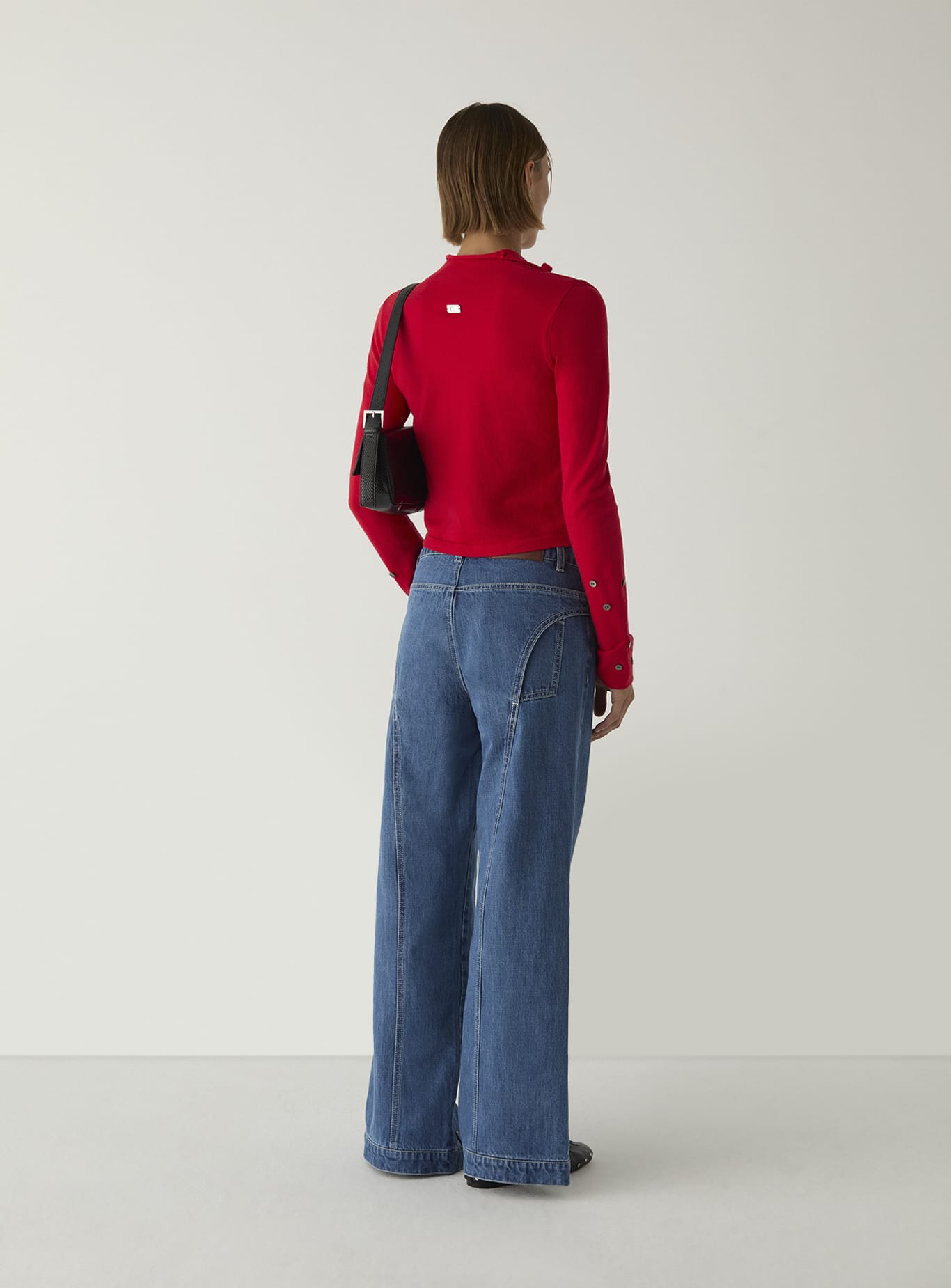 FIA RED BUTTONED CARDIGAN