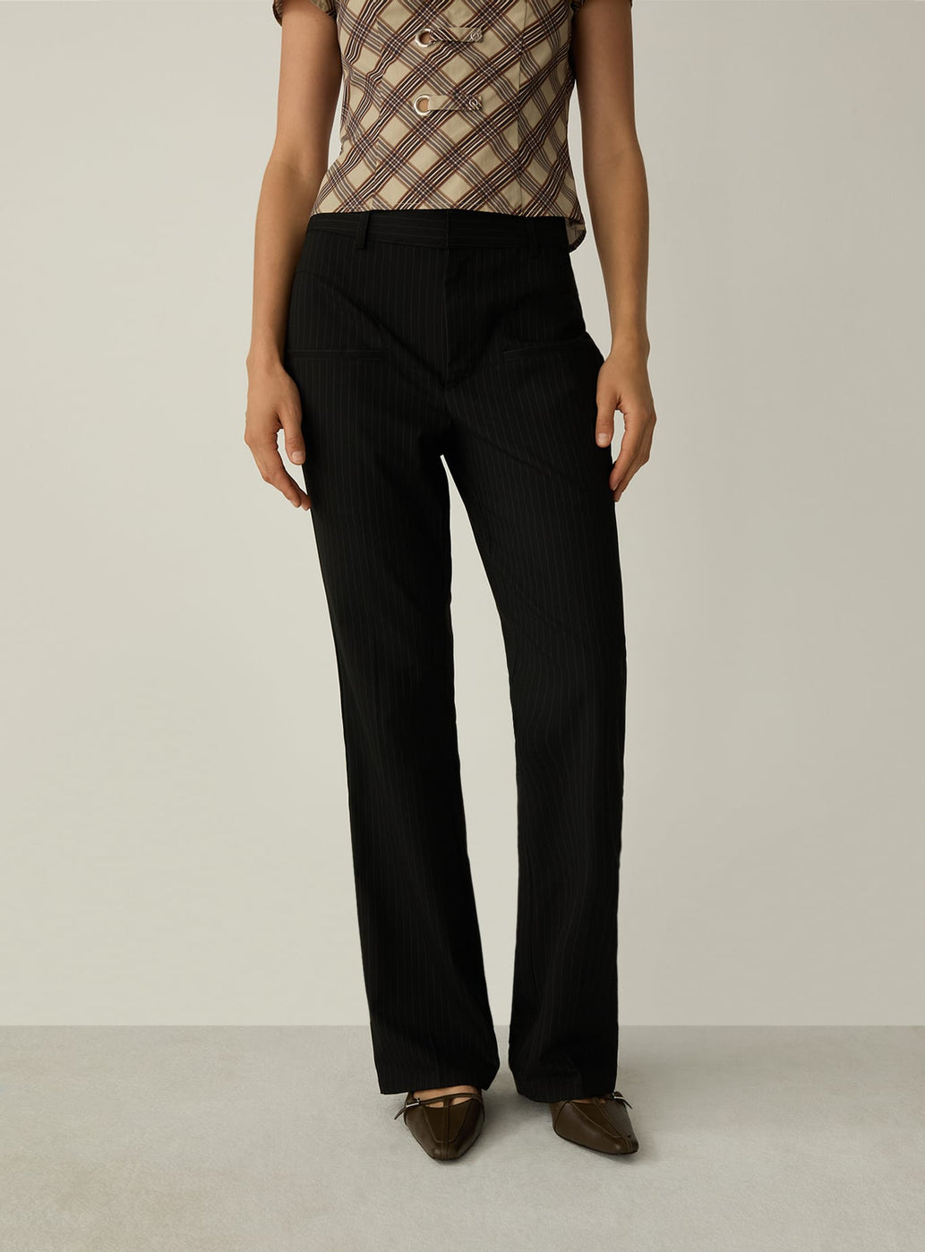 LOWELL BLACK FLARE PANTS