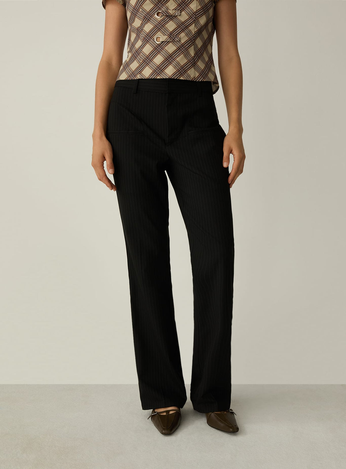 LOWELL BLACK FLARE PANTS