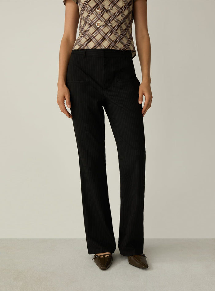 LOWELL BLACK FLARE PANTS