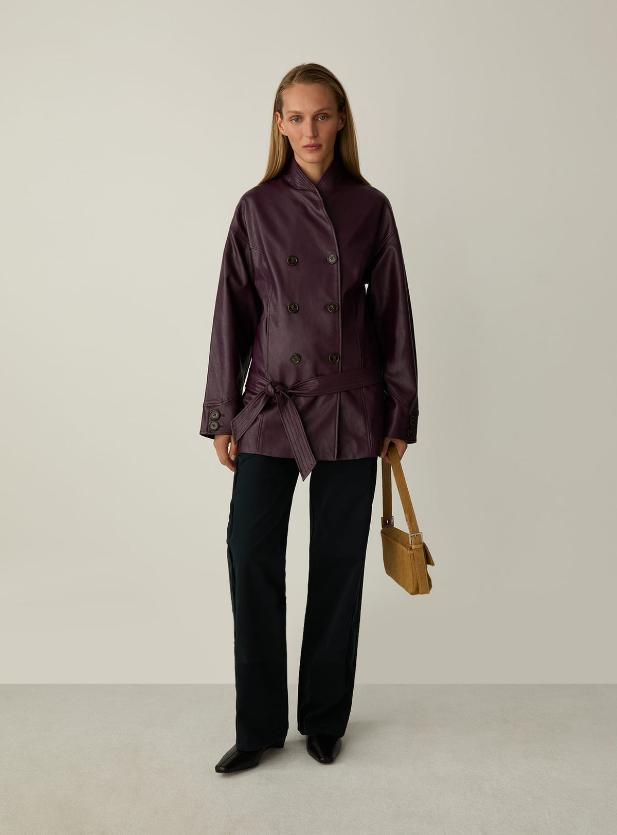 QUINN PLUM LONG JACKET