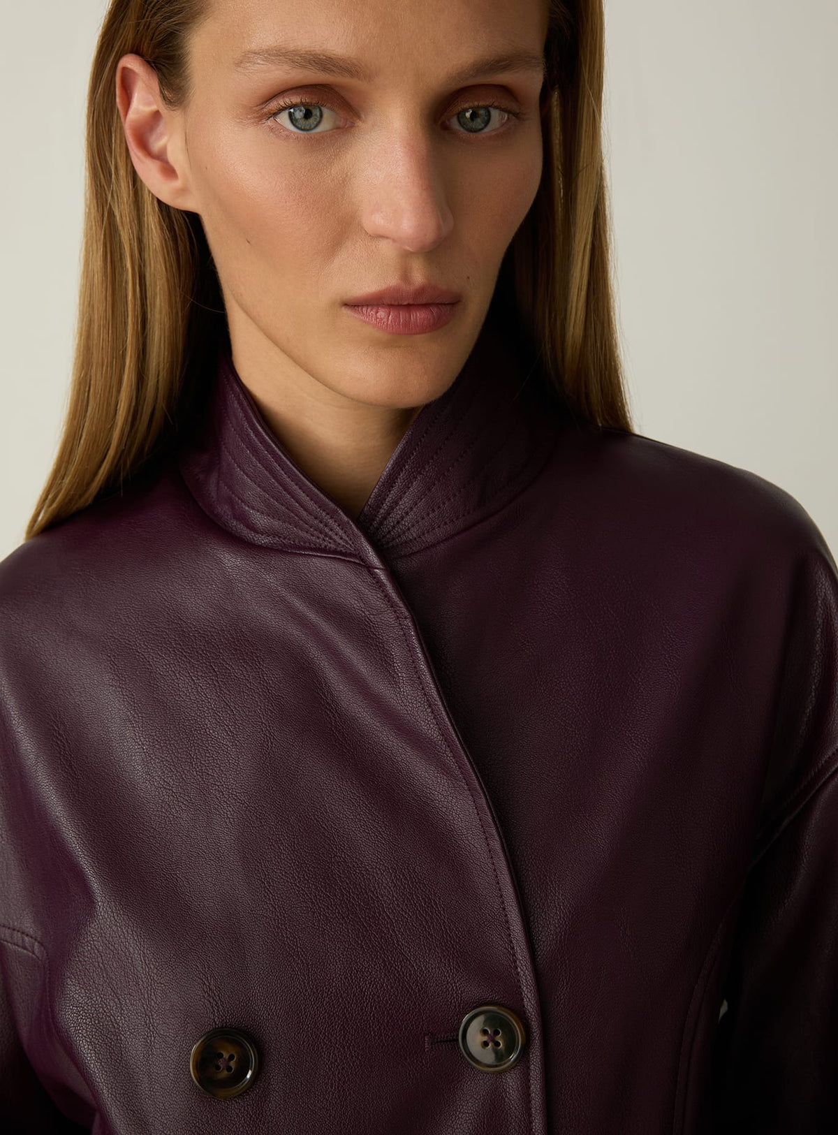QUINN PLUM LONG JACKET