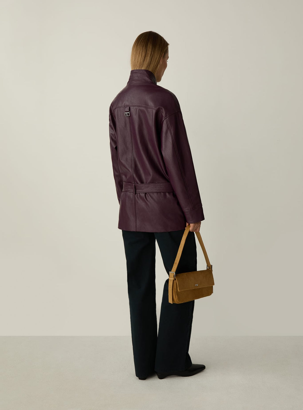 QUINN PLUM LONG JACKET