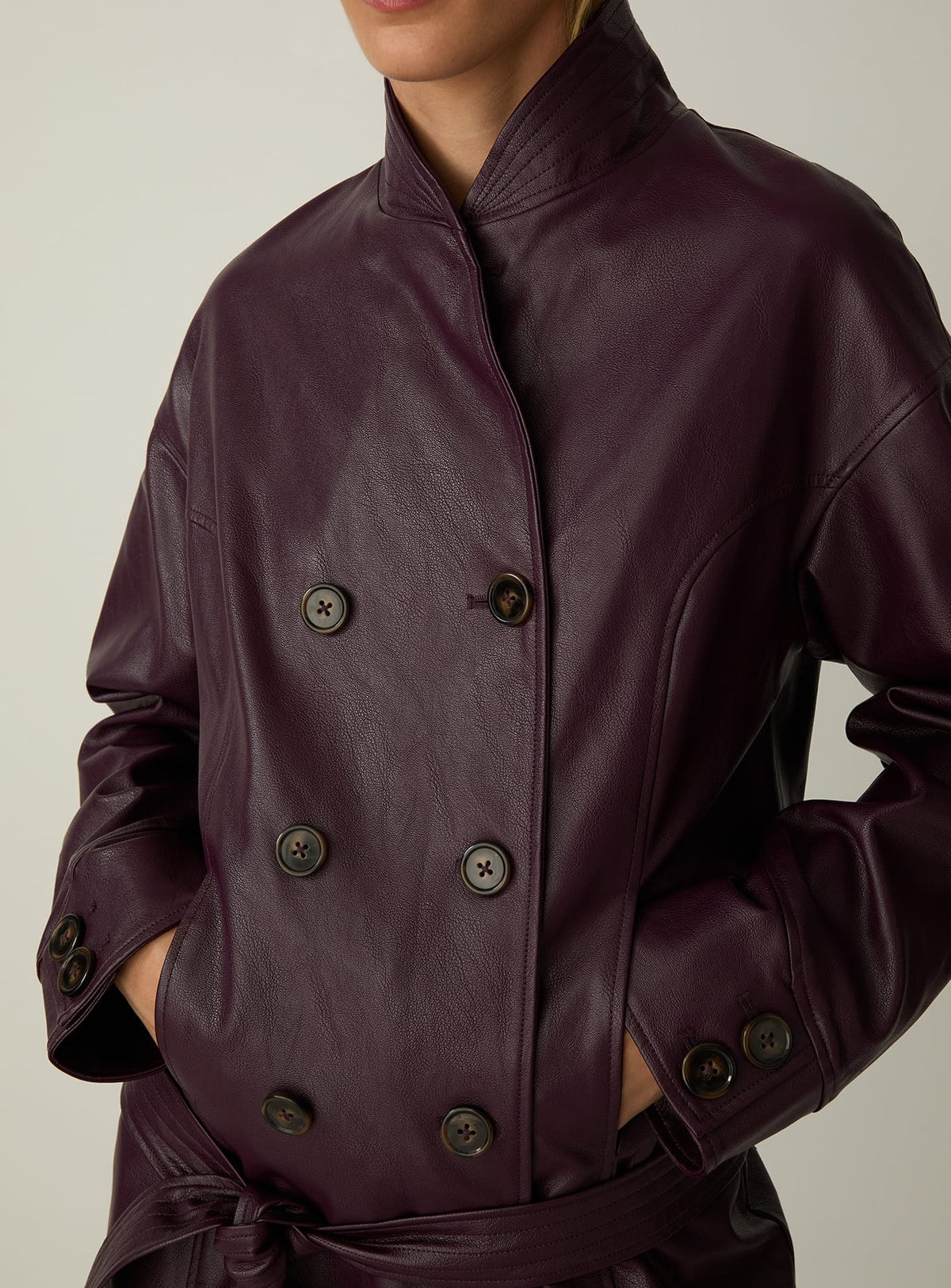 QUINN PLUM LONG JACKET