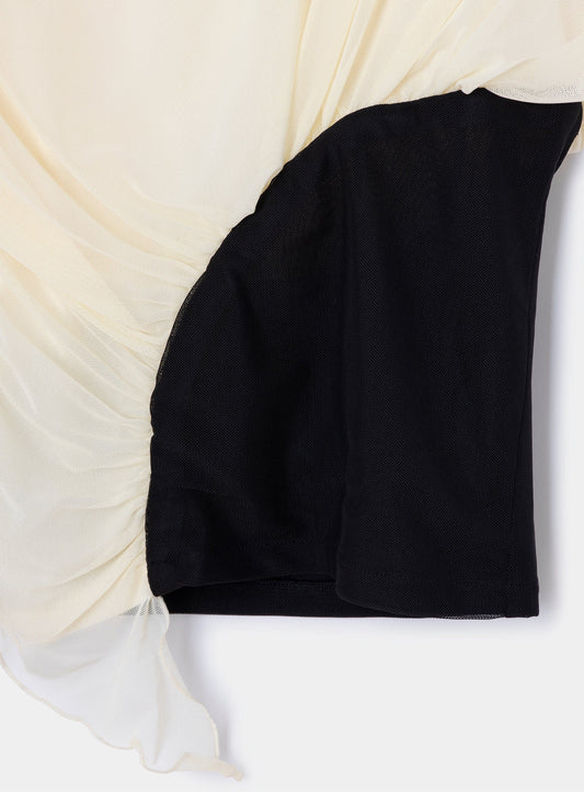 GEMINI ECRU DRAPED TOP