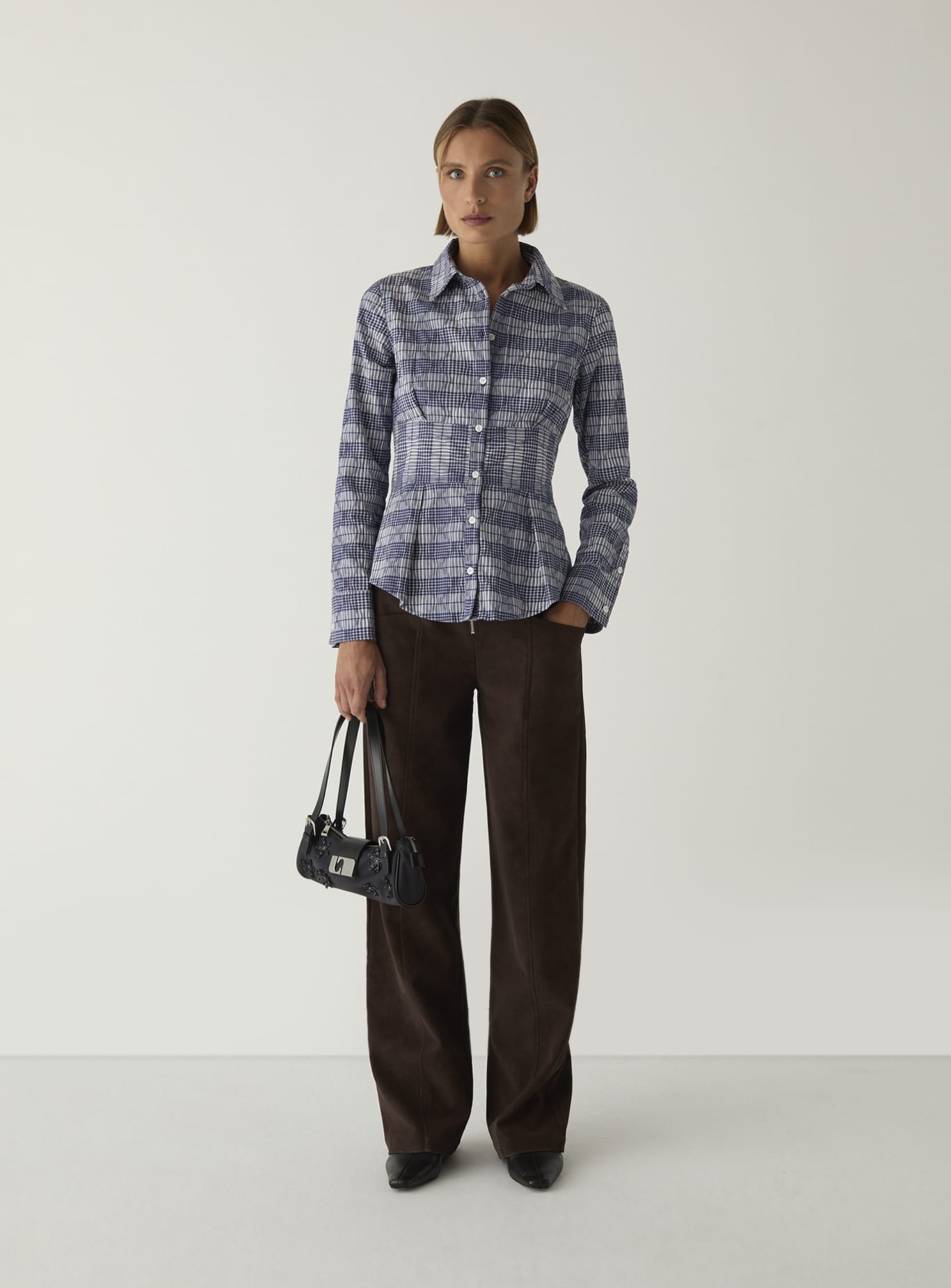 HELLA NAVY BLUE SQUARED SHIRT