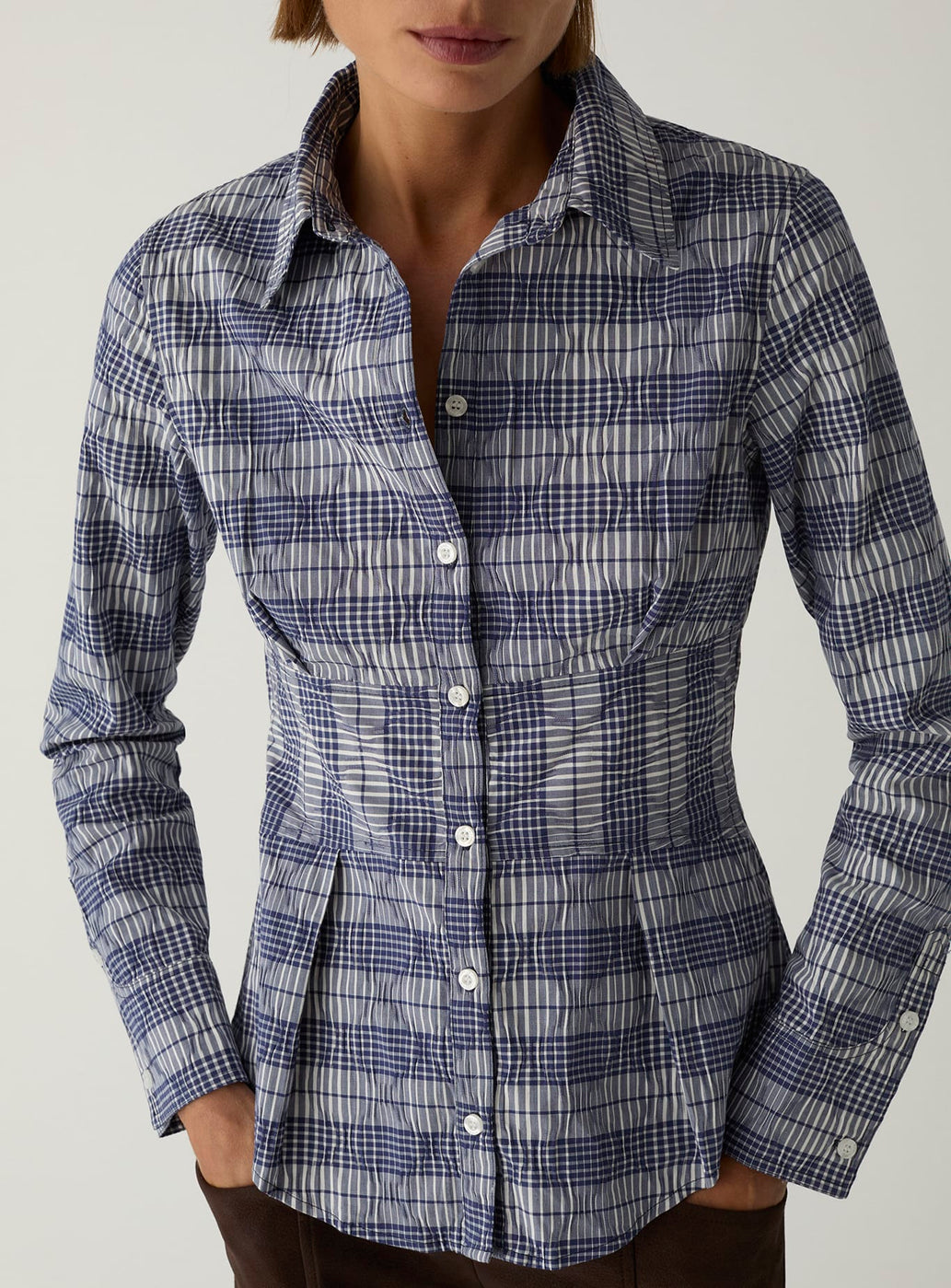 HELLA NAVY BLUE SQUARED SHIRT