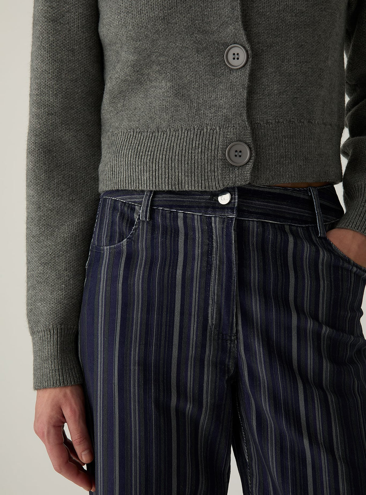 HOLLY BLUE CORDUROY STRIPED PANTS