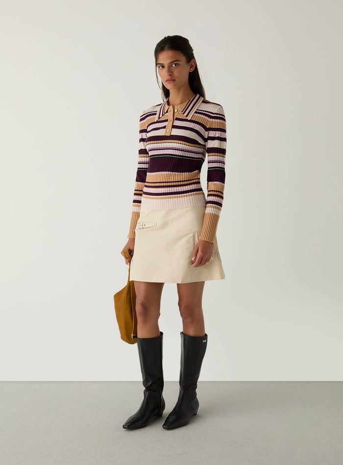 SOLACE ECRU SHORT SKIRT