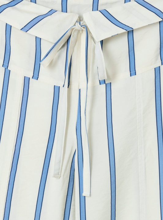 TASHI ECRU STRIPED FLOW PANTS
