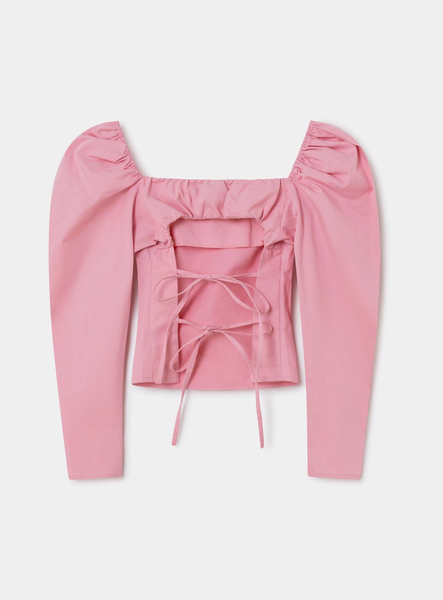 BRIGITTE PINK PUFF SLEEVE BLOUSE