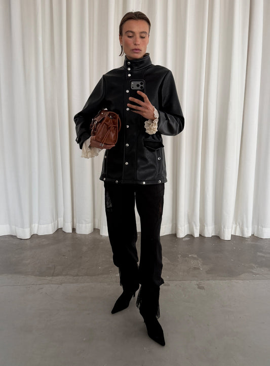 BERGHAIN BLACK LONG JACKET