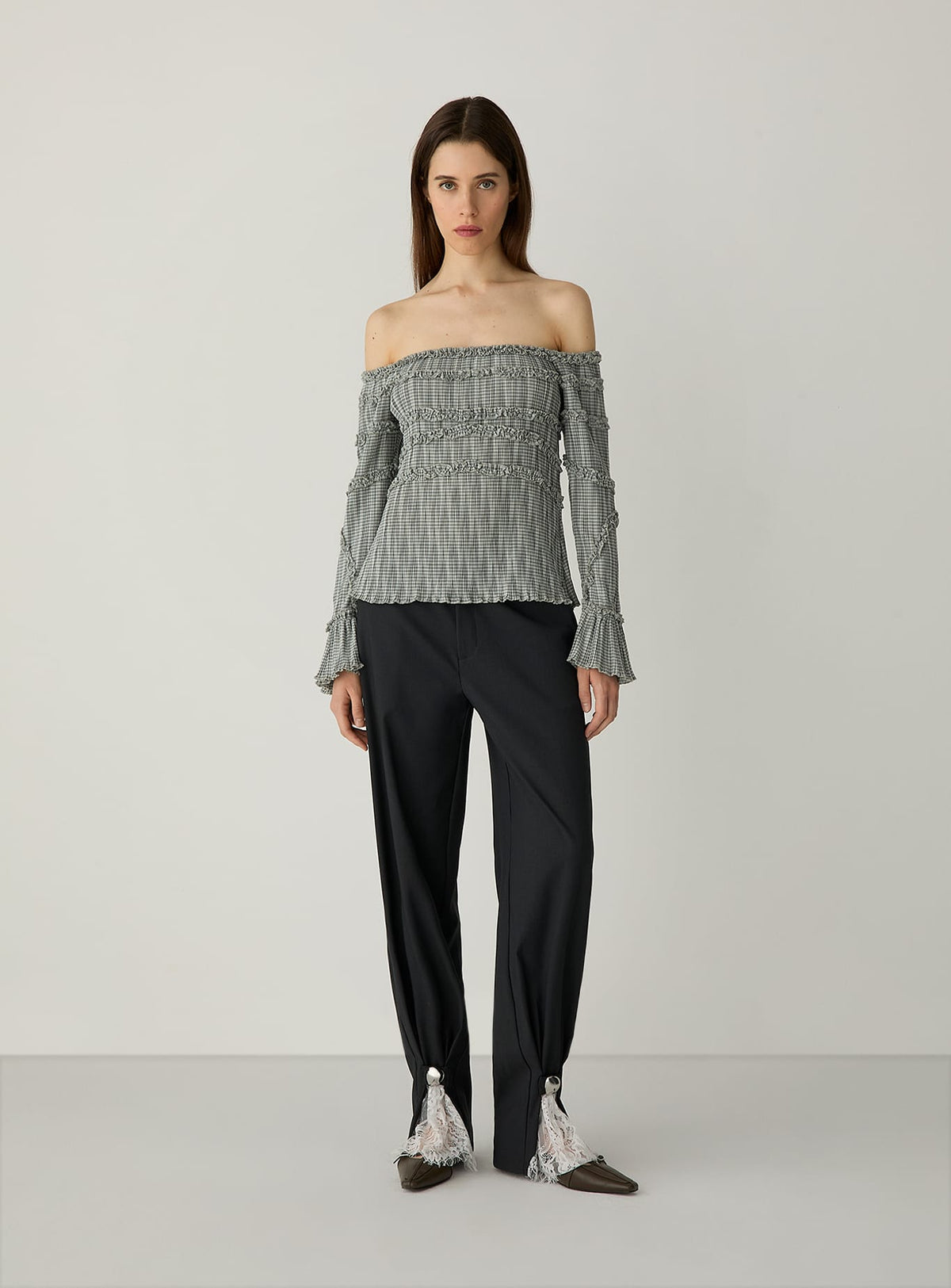 IVAH GREY TAILORED PANTS